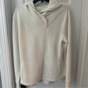 DSG Quilted Zip Up Hoodie Jacket Cream White Women’s Large